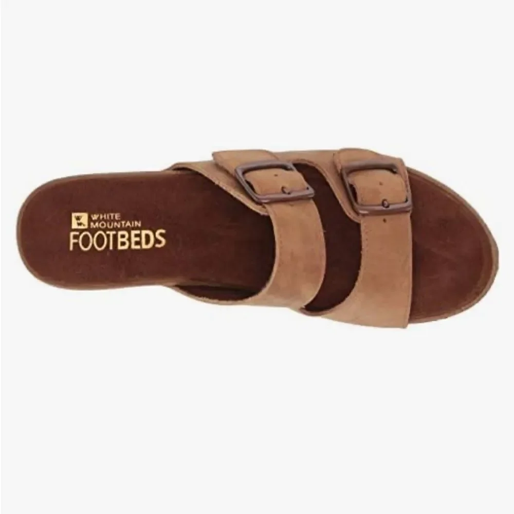 White Mountain Footbeds Wedge Sandals Chandler 10M